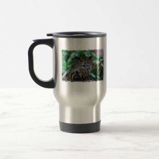 Grande tasse de voyage de hibou (Gauche)