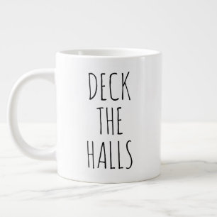 Grande Tasse "Deck the Halls" Maison de ferme moderne simple
