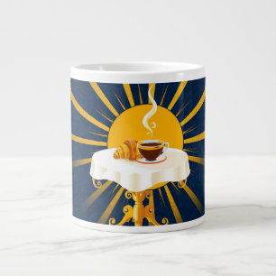 Grande Tasse Déco d'art vintage de café au lait français