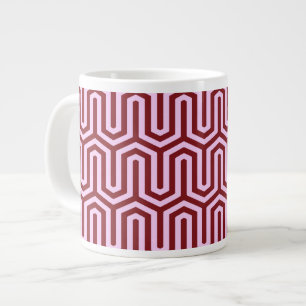 Grande Tasse Déco motif égyptien - bordeaux et rose