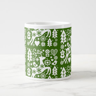 Grande Tasse Décor traditionnel nordique de Noël