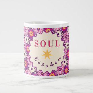Grande Tasse Decorative Floral pattern Pink Purple Astra Modern