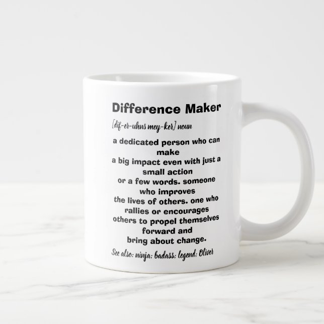 Grande Tasse Définition de facteur de différence Inspirationnel (Droite)
