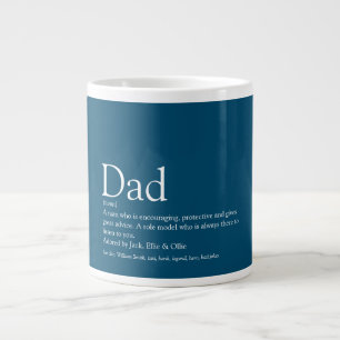 Grande Tasse Définition de père papa cool fun bleu moderne