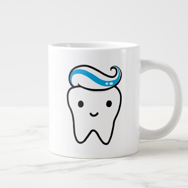Grande Tasse Dent mignonne avec dentifrice (Droite)