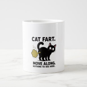 Grande Tasse Déplacement de pet de chat, rien à voir ici, drôle