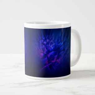 Grande Tasse Des ailes mystiques aux plumes bleues profondes
