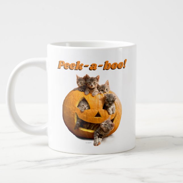 Grande Tasse Des chatons à Jack-o-Lantern (Gauche)