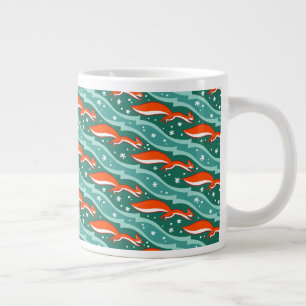 Grande Tasse Des écureuils sautant dans la neige sur un sapin d