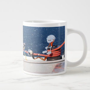 Grande Tasse Des fubby qui tirent une ligne d'un bateau de voil