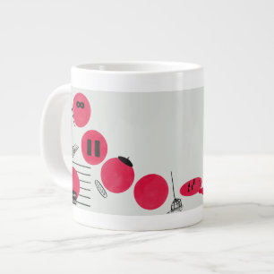 Grande Tasse Des points de repère rouges et drôles sur une tass