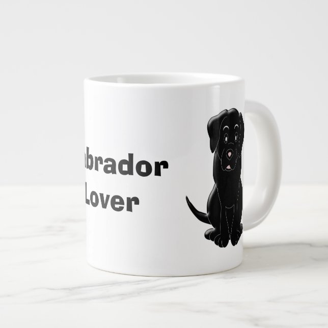 Grande Tasse Design Black Labrador (Devant droit)