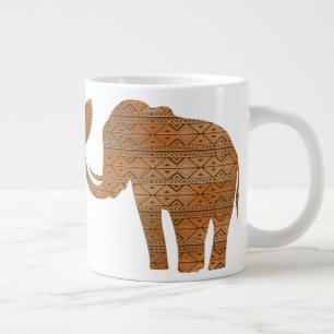 Grande Tasse Design d'art tribal des éléphants