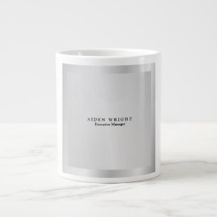 Grande Tasse Design élégant moderne minimaliste Silver Grey