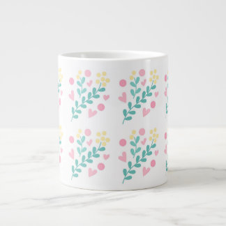 Grande Tasse Design motif de fleurs mignonnes