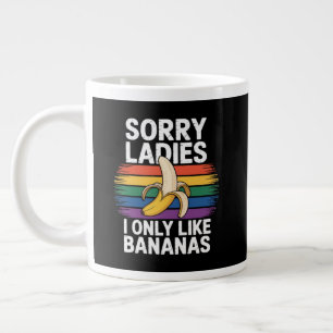 Grande Tasse désolé fille j'aime les bananes drôle
