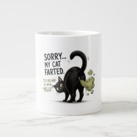 Désolé Mon Chat a Péter Drôle Humour de Chat Noir