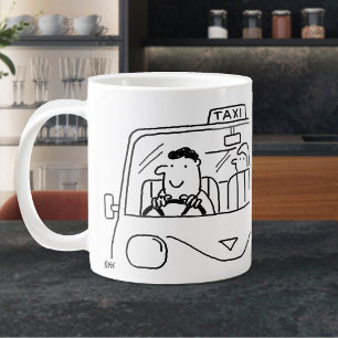 Grande Tasse Dessin animé de chauffeur de taxi