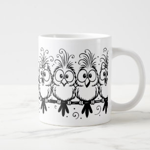 Grande Tasse Dessin Animé Oiseaux Drôles-56456