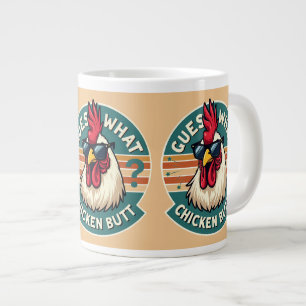 Grande Tasse Dessin de blague de poulet drôle rétro