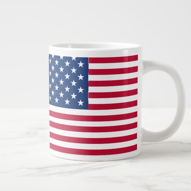 Grande Tasse Dessin de fierté du drapeau américain USA (Droite)