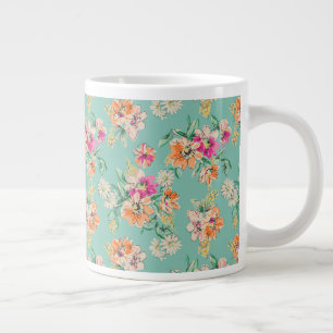 Grande Tasse Dessin floral brillant