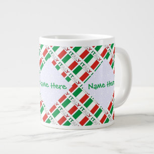 Grande Tasse Dessin personnalisé de l'héritage de carreaux de d