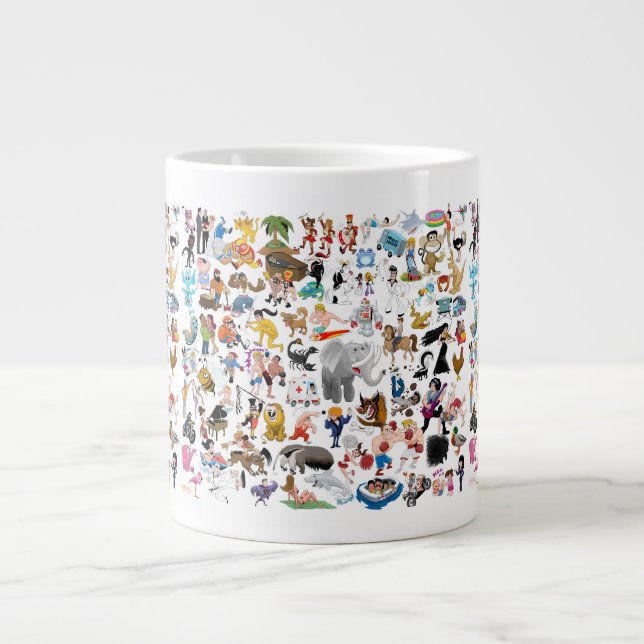 Grande Tasse Dessins animés follement drôles (Devant)