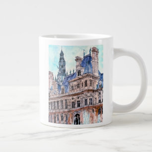 Grande Tasse Destinations   Watercolor Rustic Hotel de Ville