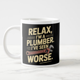 Grande Tasse Détendez-vous, je suis plombier - Plombier drôle
