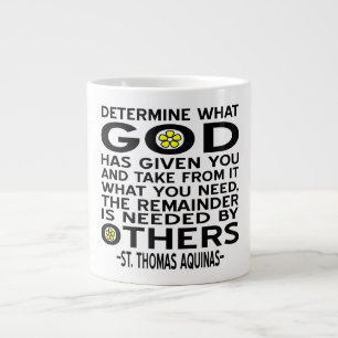 Grande Tasse Déterminez ce que Dieu vous a donné Citation d'Aqu