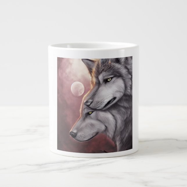 Grande Tasse Deux loups (Devant)