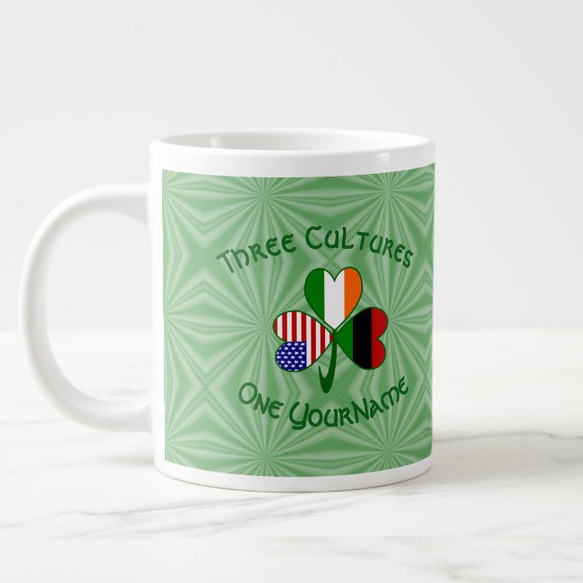 Grande Tasse Diaspora africaine irlandais Shamrock américain pe (Gauche)