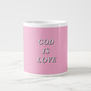 Grande Tasse DIEU EST AMOUREUX Rose doux