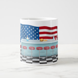 Grande Tasse Dîner Américain Vintage