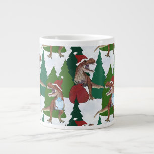 Grande Tasse Dinosaur Noël T-Rex Père Noël