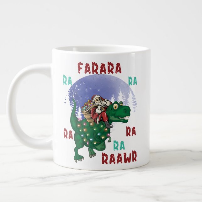Grande Tasse Dinosaure Santa Claus (Gauche)