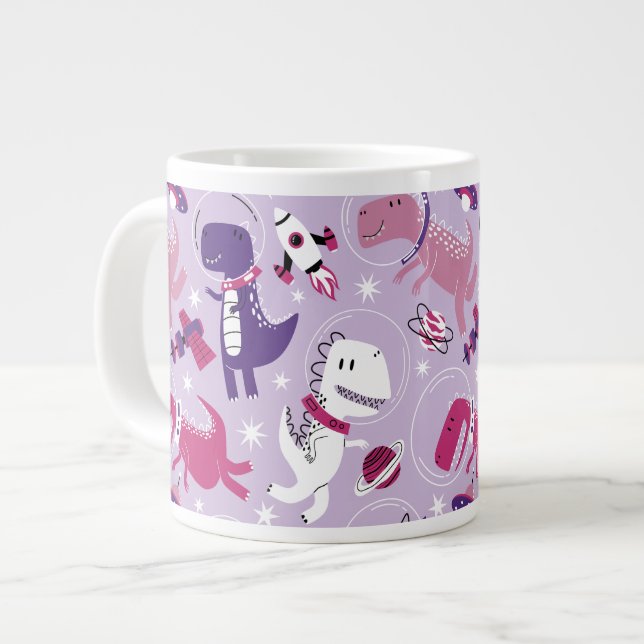 Grande Tasse Dinosaures de l'espace, Dinosaures mignons, Étoile (Devant gauche)