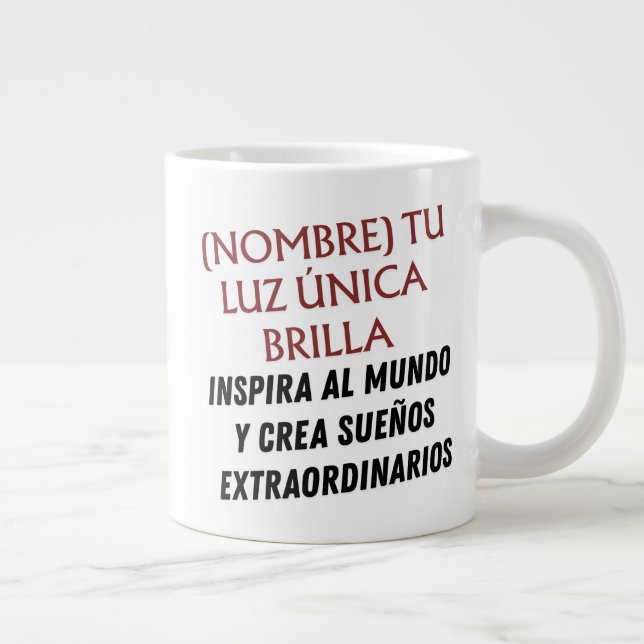 GRANDE TASSE DISEÑO REGALO PERSONALIZADO (NOMBRE)ENERGÍAINSPIRA (Droite)