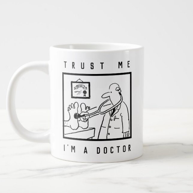 Grande Tasse Docteur avec pied de contrôle de stéthoscope (Gauche)