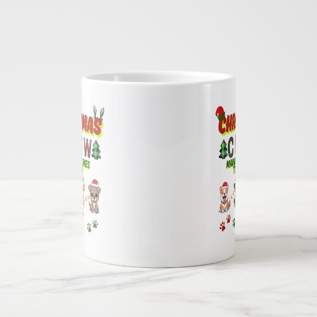 Grande Tasse Dog Lover Christmas Family-Christmas crew dogs  (Devant)