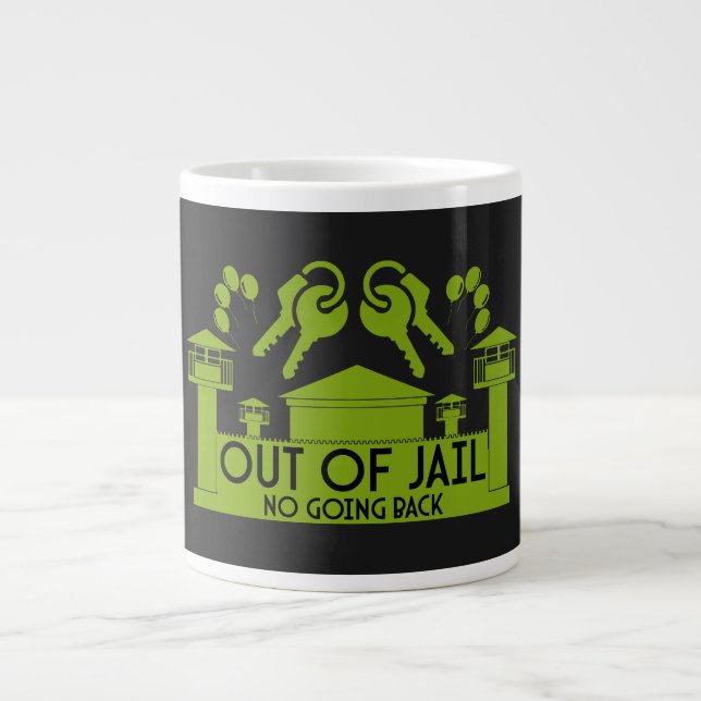 Grande Tasse Don De Libération De La Prison Hors Prison (Devant)