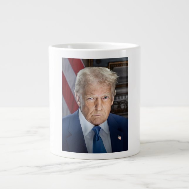 Grande Tasse Donald Trump 2025 Portrait du président américain (Devant)