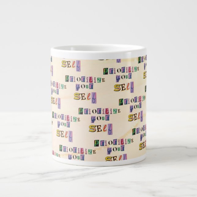 Grande Tasse Donnez-vous la priorité (Devant)