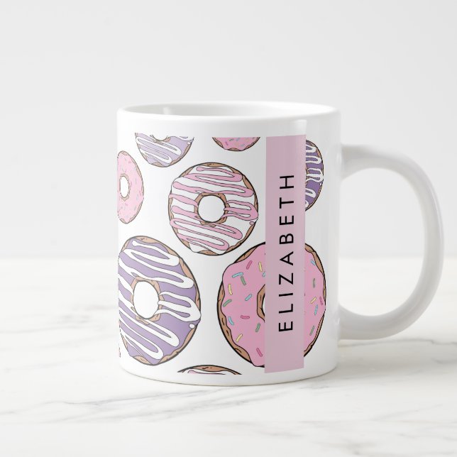 Grande Tasse Donuts Roses, Donuts Violets, Saupoudrages, Votre  (Droite)
