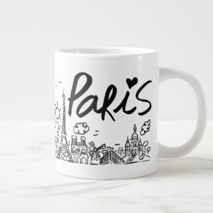Grande Tasse Doodle de Paris City