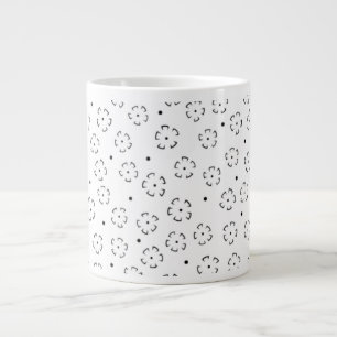Grande Tasse Dossier de fleurs personnalisé pour anniversaire