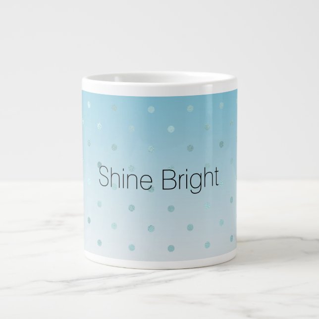 Grande Tasse Dots Glam Ombre Aqua              (Devant)