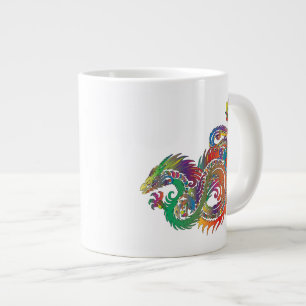 Grande Tasse Dragon tribal coloré