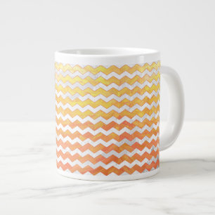 Grande Tasse Dragons Oeil Orange Chevron Motif